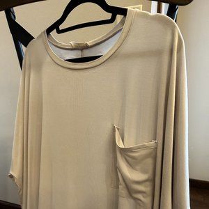 ZENANA RAYON OVERSIZED FRONT POCKET TOP